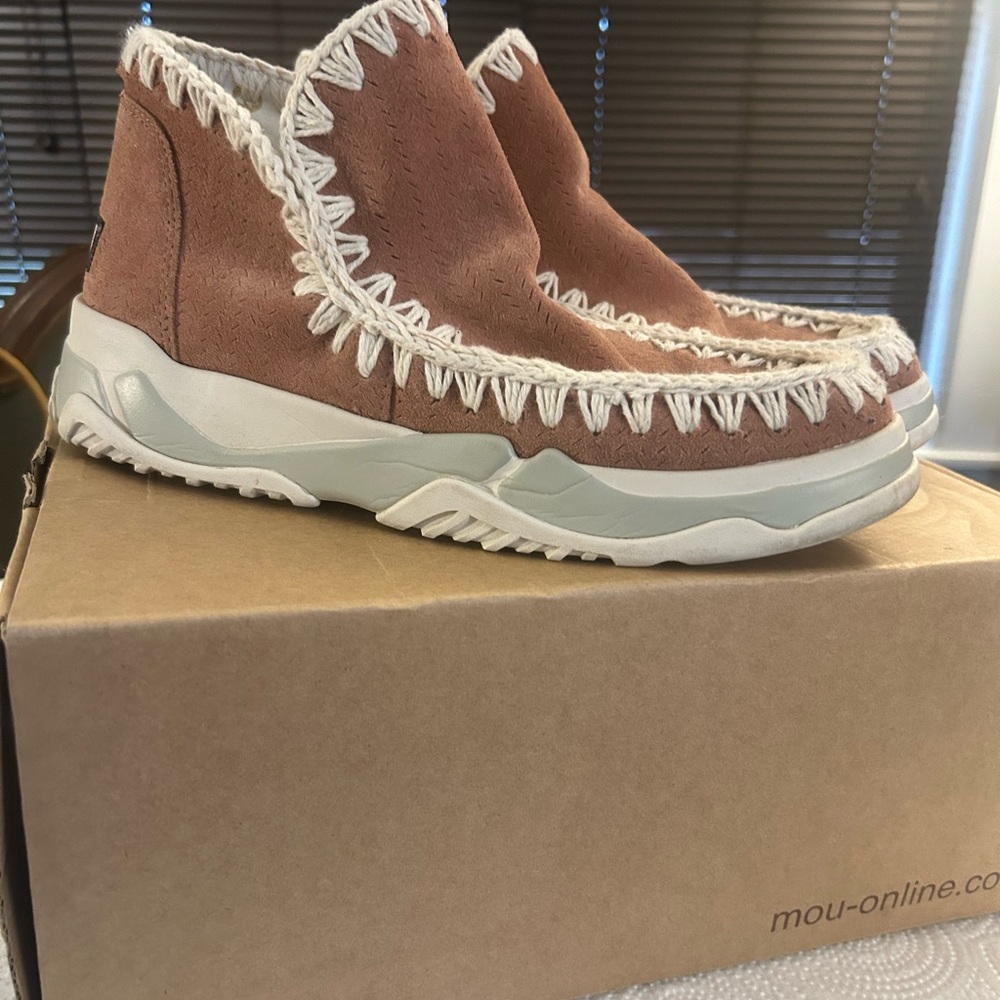 Mou Tan and Cream Ankle Boots